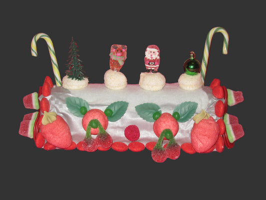Bûche de Noël avec Petits Personnages