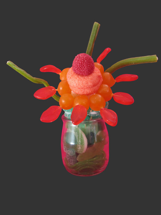 Petites fleurs  individuelles dans son pot